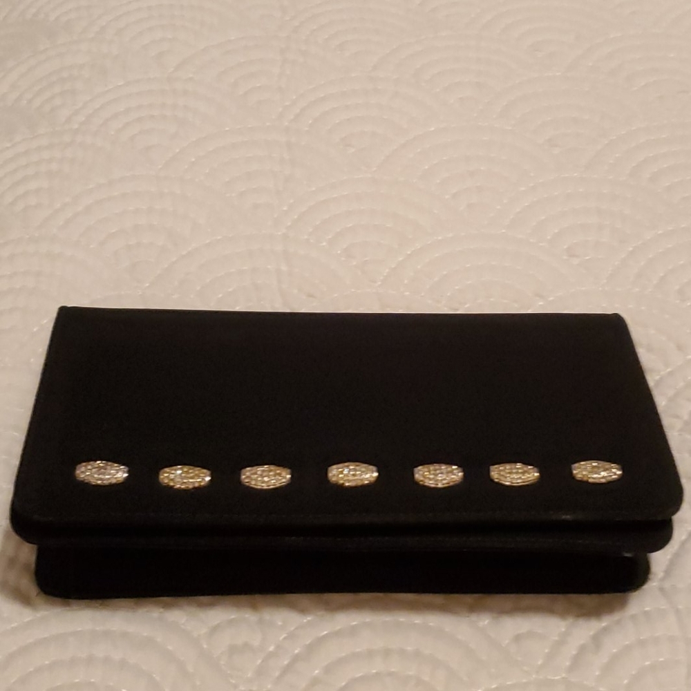 Stuwart Weitzman Black Rhinestone Clutch